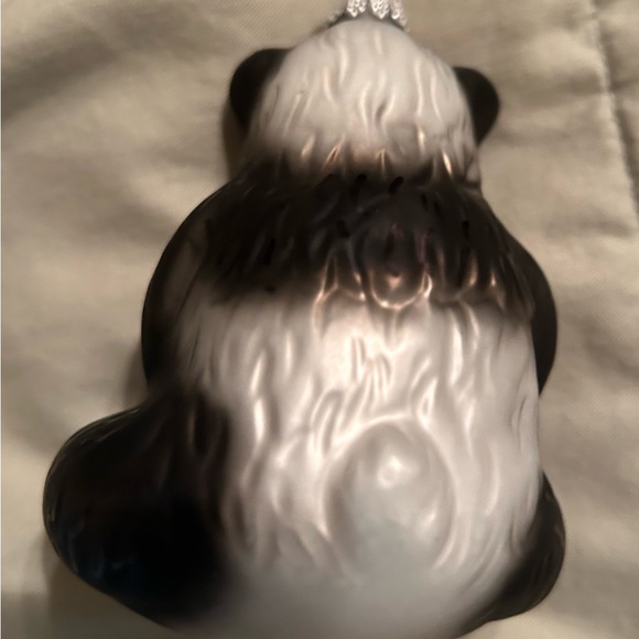 NWOT Rare, realistic German Panda Bear blown glass unique Christmas Ornament. - Picture 8 of 9